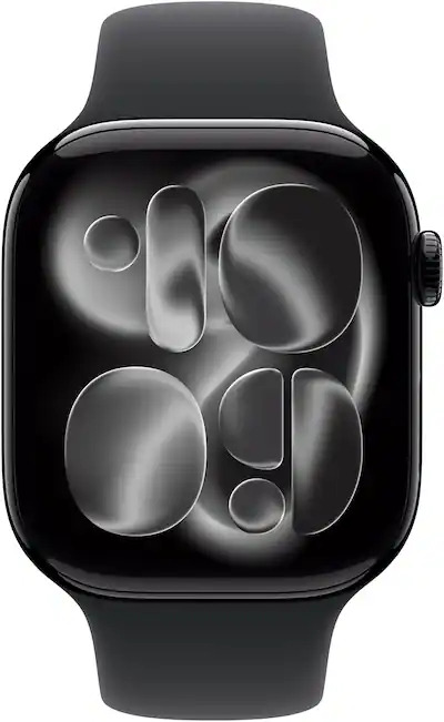 Apple Watch Series 11 46 mm A3337, GPS, Cellular, Jet Black Aluminium Case, Black Sport Band - imagine 4