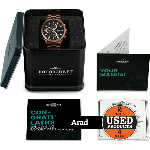 Ceas Rotocraft Runway RC4202 Chrono ,Quartz,44mm WR 3ATM - imagine 5