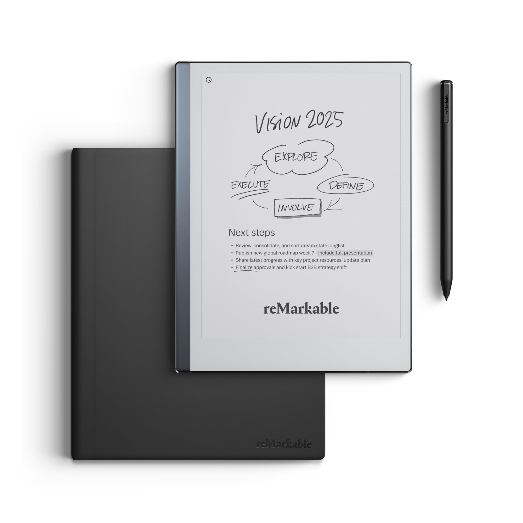 Tableta ePaper reMarkable 2, 10.3", E Ink Carta Monochrome Multi-point capacitive touch, 8 Gb + Husa reMarkable + reMarkable Marker Plus RM212