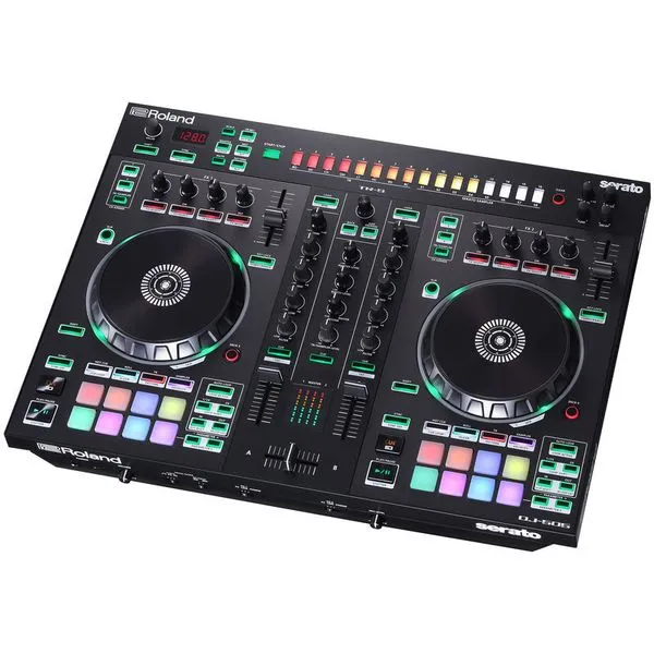 Controller DJ Profesional Roland DJ-505, 2 Canale, 4 Deck-uri, Serato DJ Pro, Sequencer TR-S, Interfata Audio 24-bit/48 kHz, Negru - imagine 2