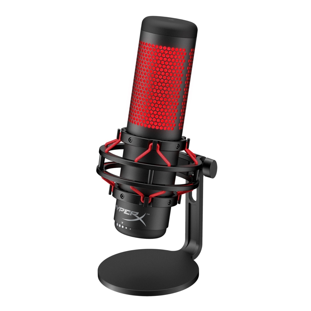Microfon Gaming HyperX QuadCast, USB, Condensator, 4 Modele Polare, Senzor Tap-to-Mute, Shock Mount Integrat, Compatibil PC, Mac, PS5, PS4, Negru - imagine 3