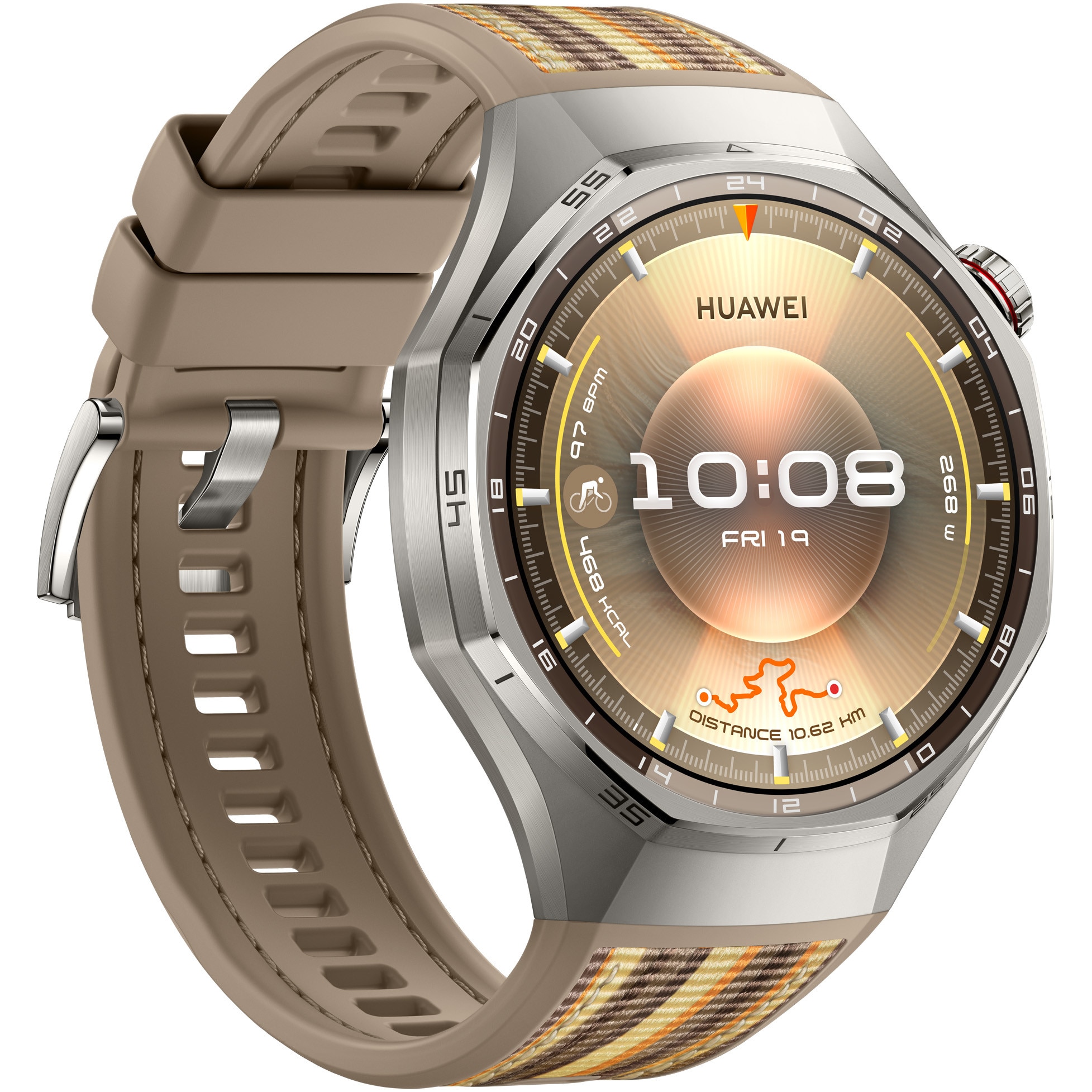 Huawei Watch GT 6 Pro ATB-B29 46mm, Bluetooth, Androdi/iOS, Titanium Alloy Case, Brown Woven Strap