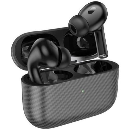 Casti In-Ear Hoco EW47 Plus, True Wireless, Bluetooth, Control Tactil, Autonomie 6 Ore, Aspect carbon - imagine 2