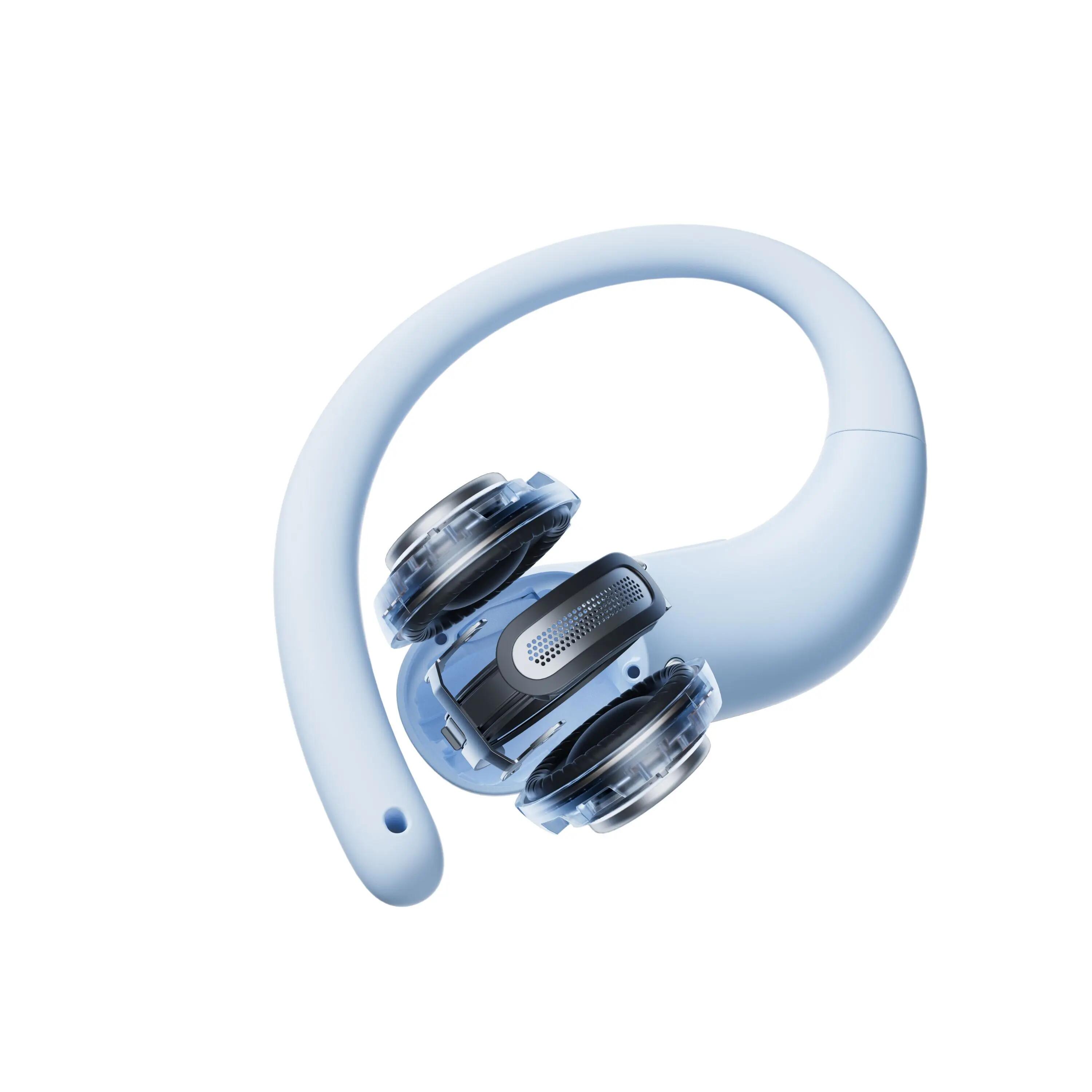 Casti Audio Open Ear SHOKZ OpenFit Air 2, Ultra-Usoare, 36h, Ice Blue - imagine 3