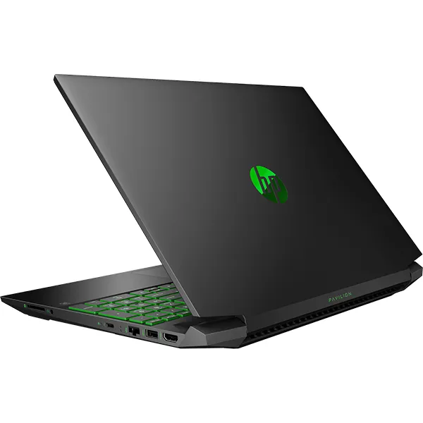 Laptop HP Pavilion 15EC-1039NQ, Display 15.6 Inch FHD, AMD Ryzen 7-4800H 4.2GHz 8-Core, 16 Gb RAM DDR4, SSD 512 Gb NVMe, nVidia GeForce 1650 Ti 4 Gb, USB-C, HDMI, SD Card Reader, Ethernet, Black/Green - imagine 2