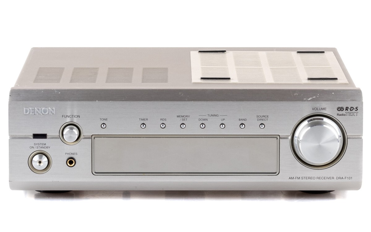 Receiver Stereo Denon DRA-F101, 5 Hz – 80 kHz, CD, DVD/AUX, Tape, MD, 4-16 Ohm