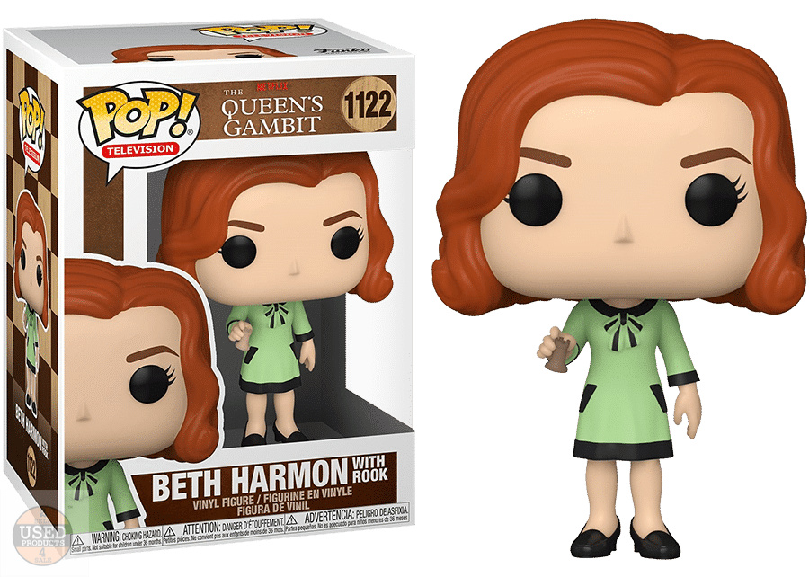 Figurina de vinil Funko POP! Television Queen's Gambit Beth Harmon with Rook 1122 - imagine 2