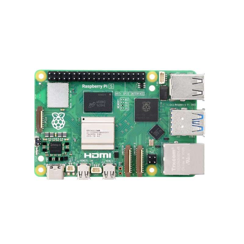 Mini PC Raspberry Pi 5, 4GB RAM, Quad-Core Cortex-A76 2.4GHz, 4K Dual-HDMI, PCIe 2.0, USB 3.0, Wi-Fi, Bluetooth, Broadcom BCM2712 - imagine 2