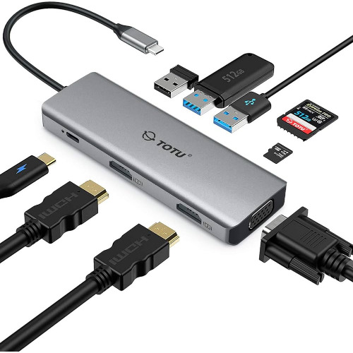 Docking station TOTU Docking Station,Triple Display, USB C Hub, 9 in 1,TT-HB019