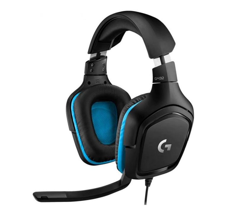 Casti Gaming Logitech G432, Surround 7.1, Adaptor USB, Microfon Flip-to-Mute, Multiplatforma, Negru/Albastru - imagine 2