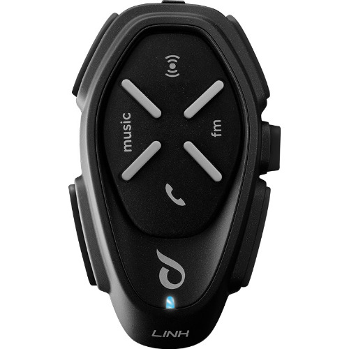 Sistem 2 pack de comunicare moto Intercom Interphone Link, Bluetooth, Autonomie 15h, Distanta pana la 300m, Negru - imagine 2