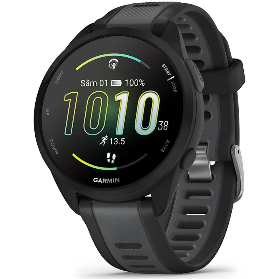 Ceas Garmin FORERUNNER 165 MUSIC, 44 mm, Amoled, GPS Running Smartwatch