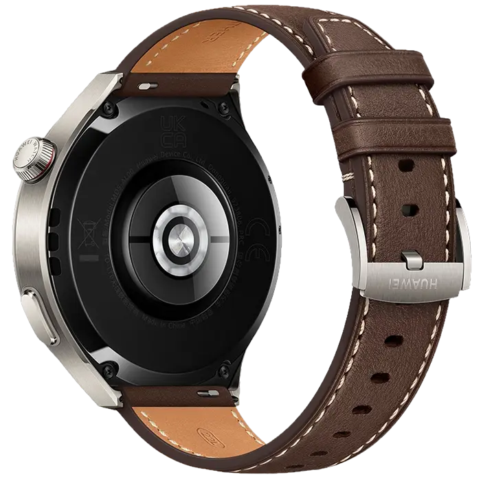 Smartwatch Huawei Watch 4 Pro MDS-AL00 48 mm, e-SIM, LTE, GPS, WiFi, Android/iOS, Aerospace-Grade Titanium Case, Dark Brown Leather Strap - imagine 2