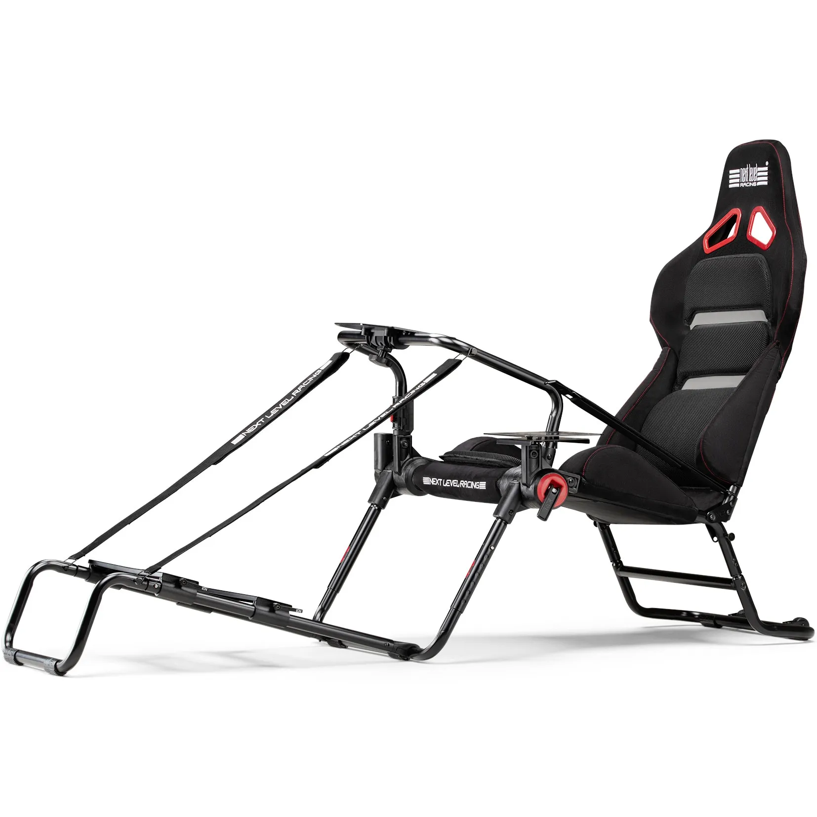 Cockpit pliabil Racing Simulator Next Level Racing NLR-S031 GT-Lite PRO, 15.5Kg, Lungime 170 cm, Adancime 87 cm, Negru/Rosu