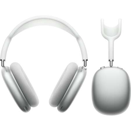 Casti audio Wireless Apple AirPods Max, Bluetooth, Noise cancelling, Microfon, A2096, Silver, White Headband