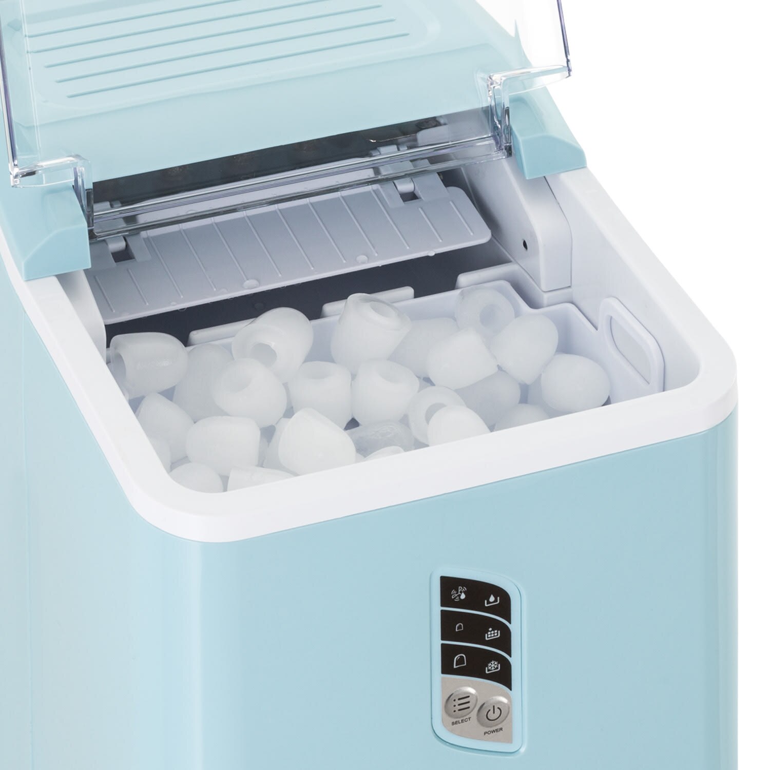 Masina de gheata Klarstein TK49 Albaron, 12kg/24h, Rezervor 1.5L, Albastru - imagine 2