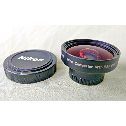 Convertor Frontal de Unghi Larg Nikon WC-E24 0,66x, factor de multiplicare 0,66x, Negru - imagine 3
