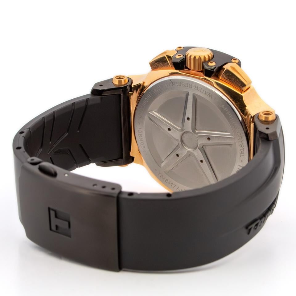 Ceas Barbatesc Tissot T-Race T048417A 45.3 mm, Quartz, Cristal Safir, Curea Cauciuc Negru, Otel Inoxidabil - imagine 2