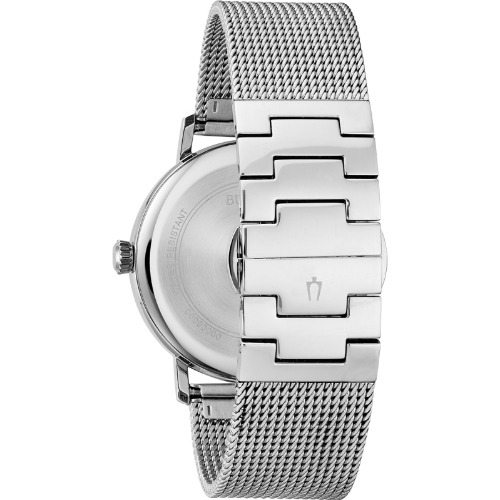 Ceas Bulova Classic Aerojet 96B289, 40mm, Carcasa si Curea otel inoxidabil, 3ATM, Quart, Analog, Argintiu/Albastru - imagine 3