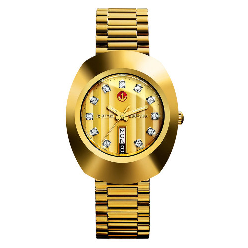 Ceas Unisex Rado Diastar R12413493, Automatic, 35 mm, Analog, Otel Inoxidabil Placat cu Aur, WR 30 m, Yellow Gold