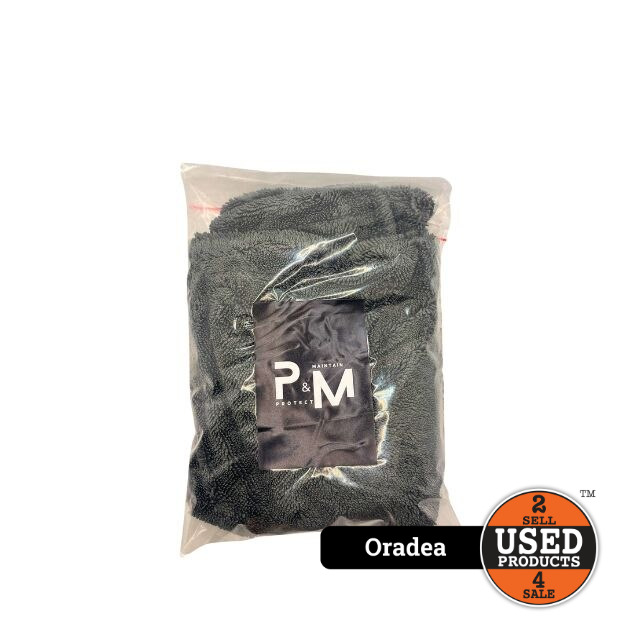 Laveta auto din microfibra,P&amp;M&reg;, 1200 Gsm, 50x90 cm, Negru - imagine 3