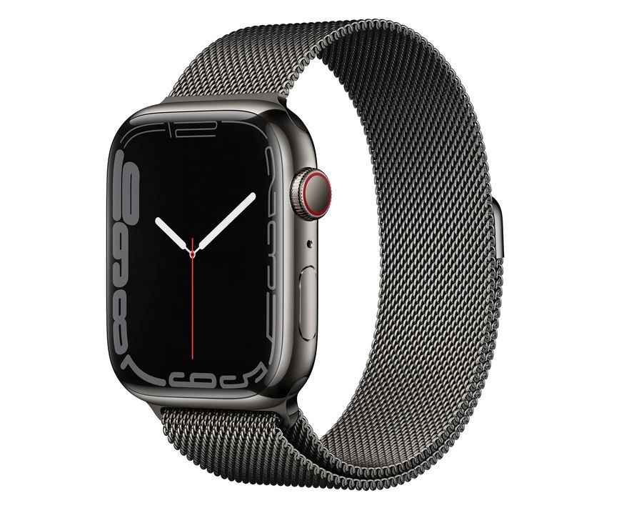 Apple Watch Series 7 45 mm A2478, GPS, Cellular, Carcasa Graphite Stainless Steel - imagine 2