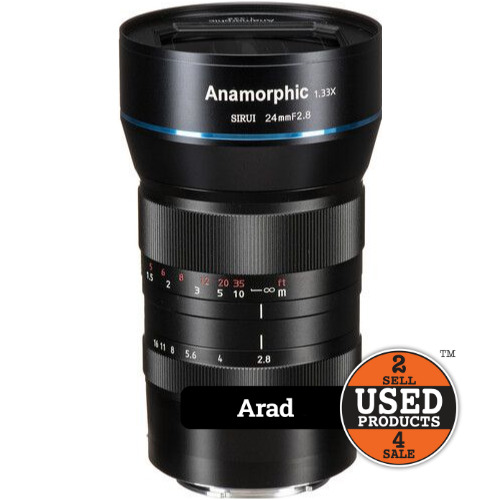 Obiectiv Sirui 24mm F/2.8 Anamorphic 1.33x pentru MFT M4/3-Mount