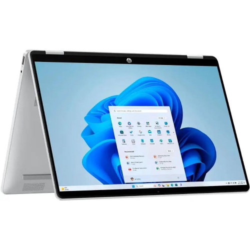 Laptop 2-in-1 HP OmniBook 5 Flip 14-fp0014na, Display 14 inch 2K, TouchScreen, Intel Core i3-1315U 6-Core, 4.5GHz, 8 Gb RAM LPDDR5, SSD 480 Gb NVMe, Intel UHD Graphics, USB 3.2, USB-C, HDMI, Jack 3.5mm, Galcier Silver - imagine 3