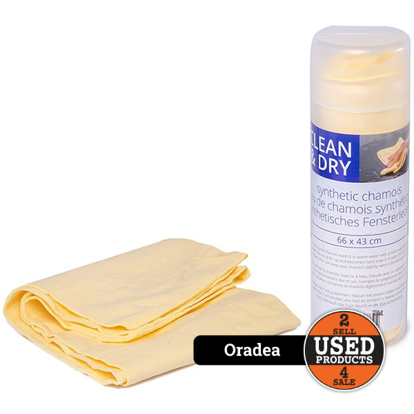 Laveta auto Chamois, P&amp;M&reg;, imitatie piele de caprioara, 40x40 cm, alb - imagine 3