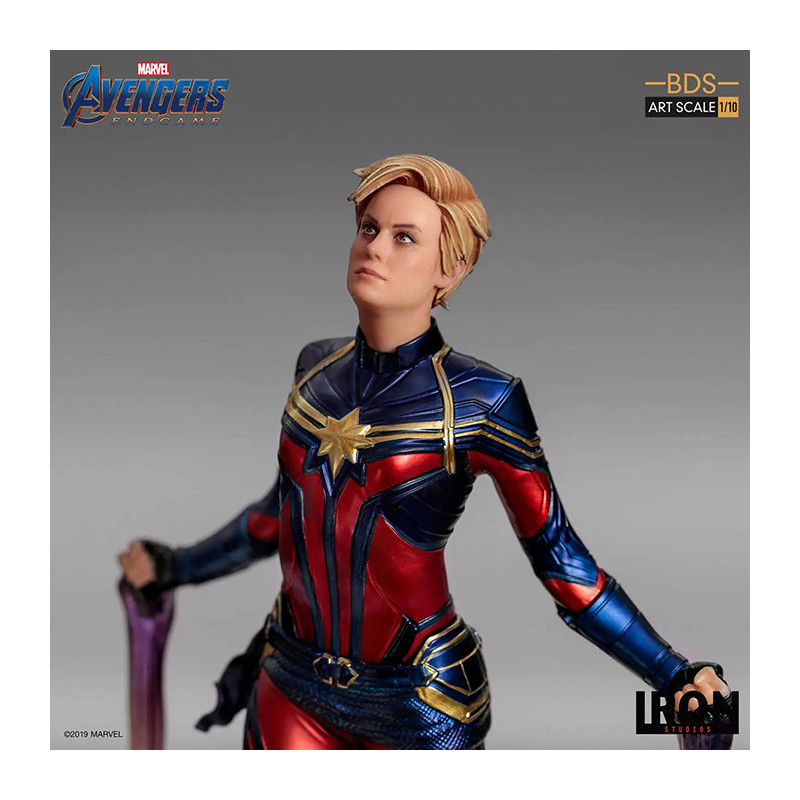 Figurina Captain Marvel - Avengers: Endgame - BDS Art Scale 1/10 - Iron Studios, 26 cm - imagine 2