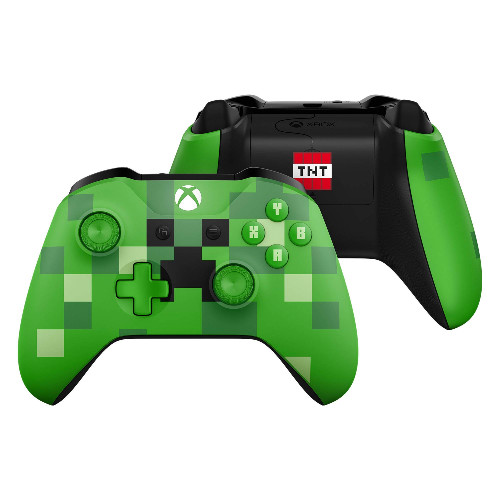 Controller Microsoft Xbox ONE, Wireless, Minecraft Creeper Edition