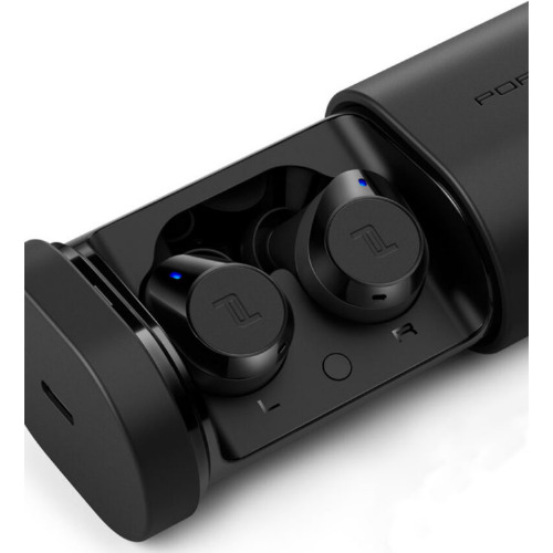 Casti Sport Wireless Porsche Design PDT40, Active Noise Cancellation, Bluetooth, USB-C, Rezistenta la apa si praf IP55, Negru - imagine 2
