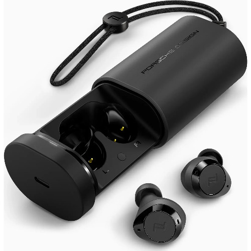 Casti Sport Wireless Porsche Design PDT40, Active Noise Cancellation, Bluetooth, USB-C, Rezistenta la apa si praf IP55, Negru - imagine 4