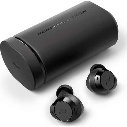 Casti Sport Wireless Porsche Design PDT40, Active Noise Cancellation, Bluetooth, USB-C, Rezistenta la apa si praf IP55, Negru