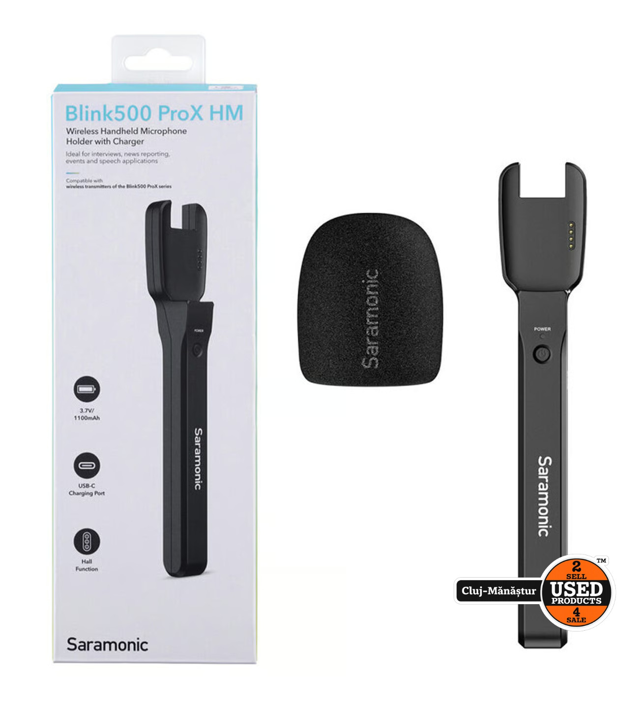 Suport transmitator cu incarcator pentru Microfon Saramonic Blink 500 Pro