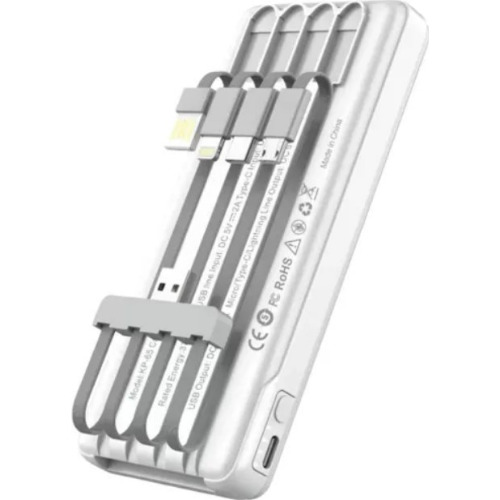 Baterie Externa KLGO KP-37, 10000 mAh, Ecran procent incarcare, Incarcare Rapida, Cablu Lightning, USB + USB Type C + Mini Usb
