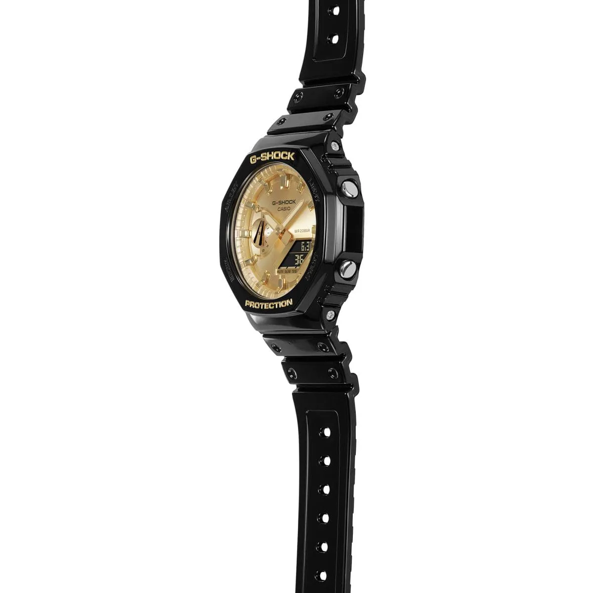 Ceas Barbatesc Casio G-SHOCK GA-110GB-1A, Analog-Digital, Shock Resistant, 20 BAR, Black/Gold - imagine 2