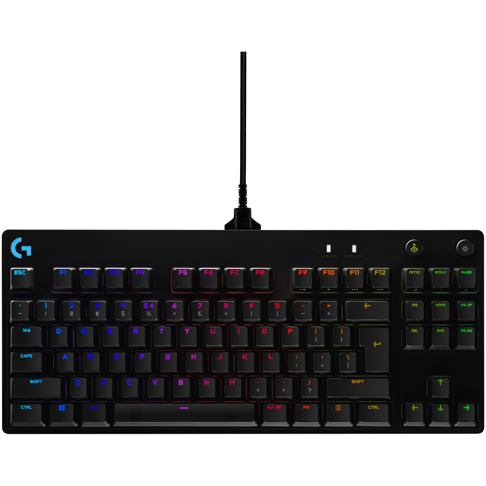 Tastatura Gaming Mecanica Logitech G513 Carbon, Iluminare RGB , Switch GX Blue Clicky, Carcasa Aluminiu, Palmrest Memory Foam, Layout US INT, USB, Negru antracit - imagine 3