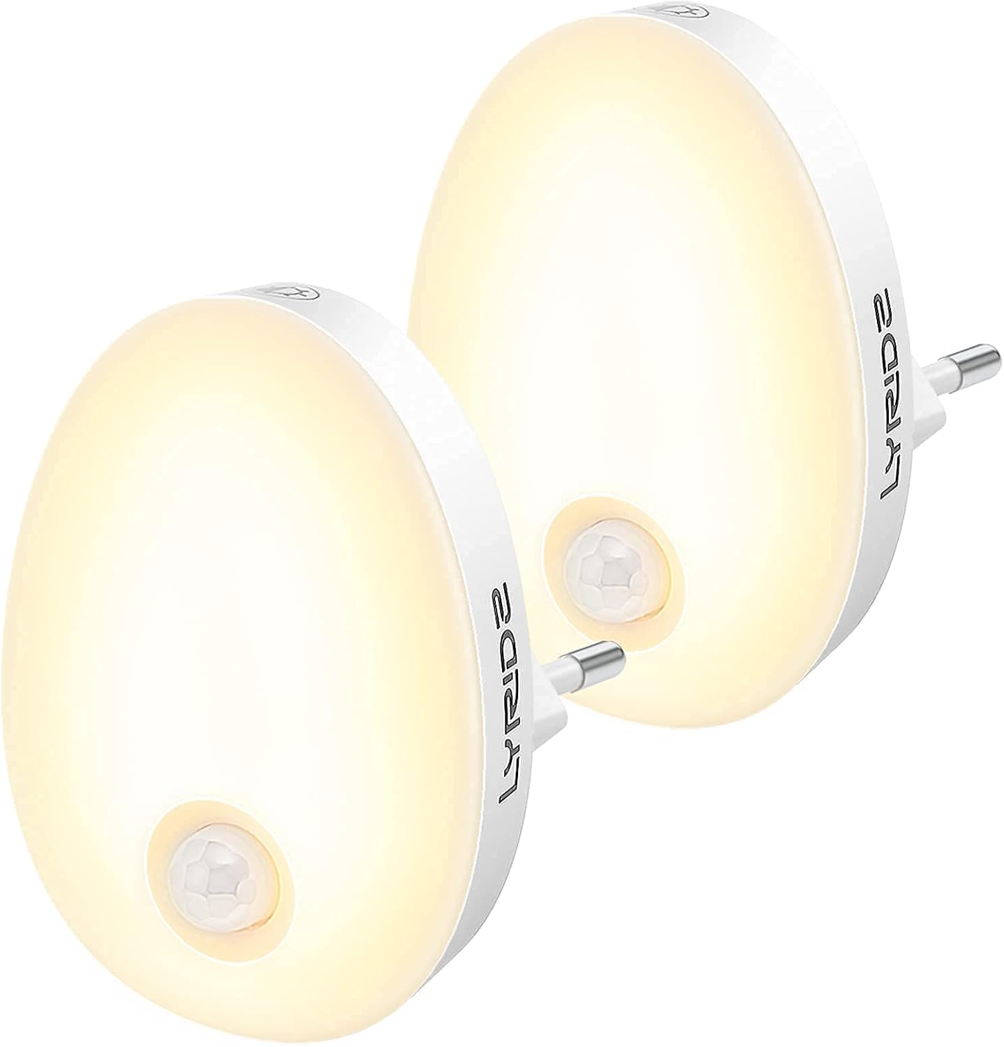 Set 2 Lampi de veghe LED Lyridz 2 Pro, senzor de miscare,senzor de lumina, lumina reglabila, Alb