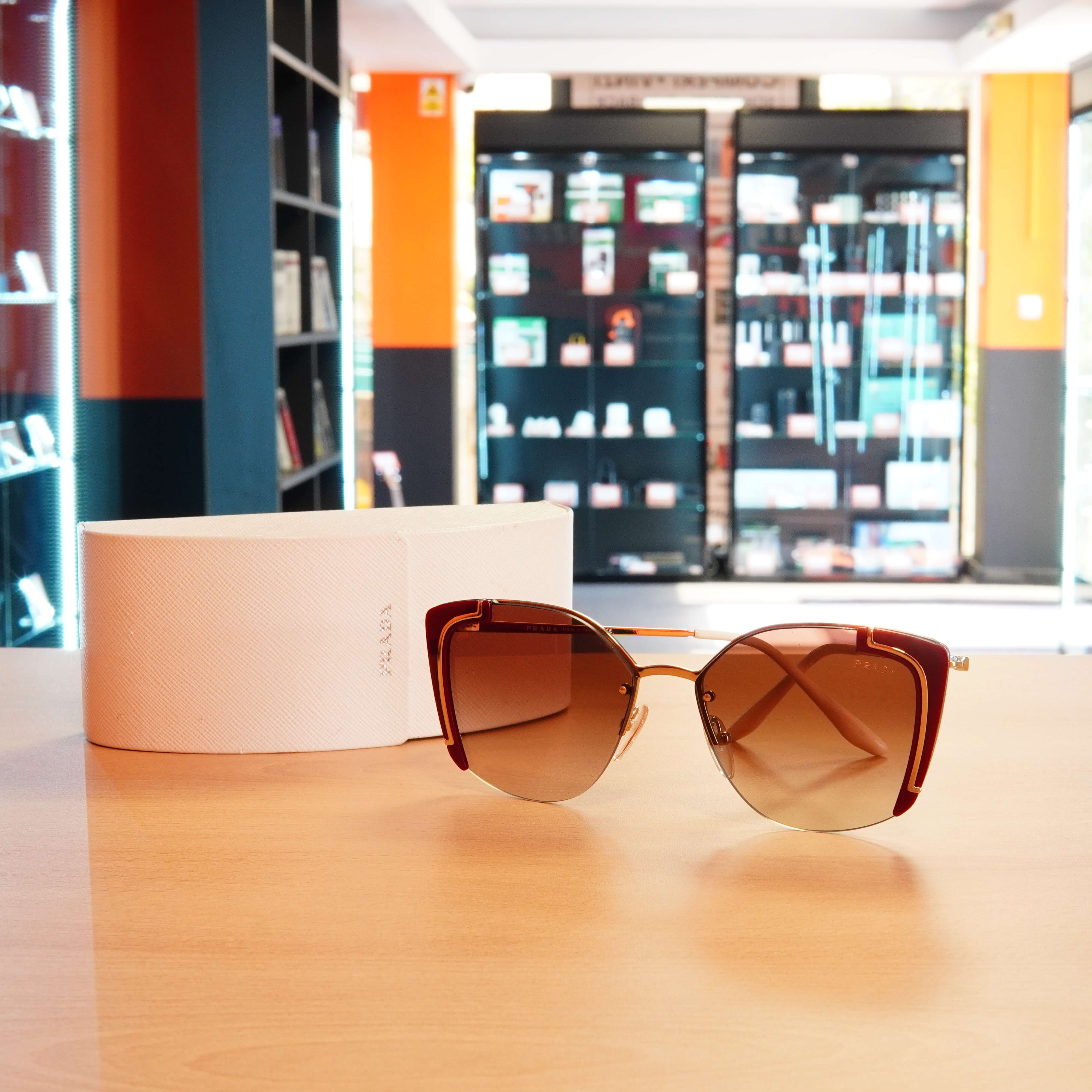 Ochelari de soare Prada SPR 59V, Cat Eye, 430-6S1, 64x16, 140 - imagine 2