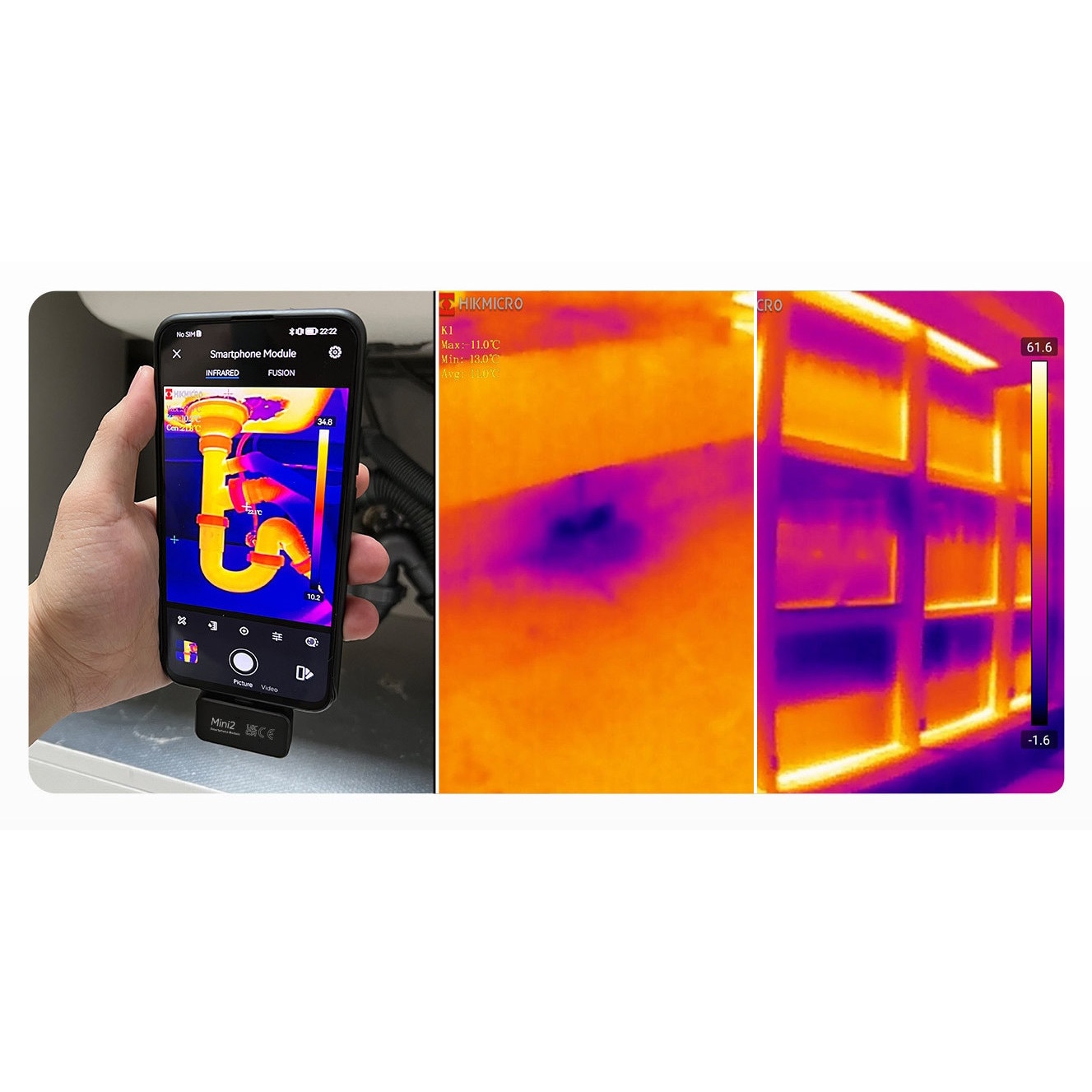 Camera termoviziune pentru smarphone HIKMICRO Mini 2, USB Type C, Android, Negru - imagine 2