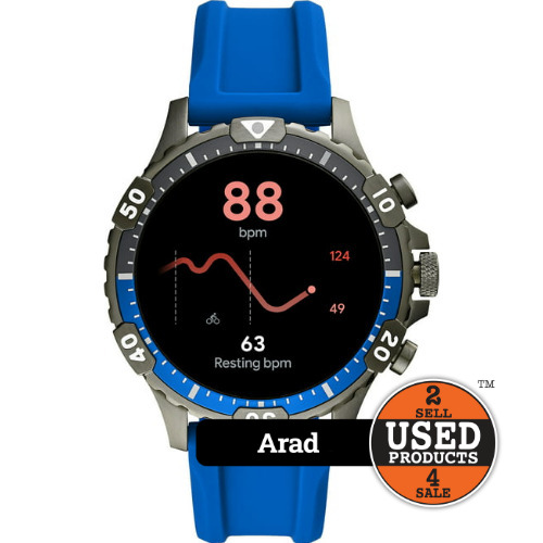 Smartwatch Fossil DW10F2, Gen 5th Garrett HR,Blue Silicone - imagine 2