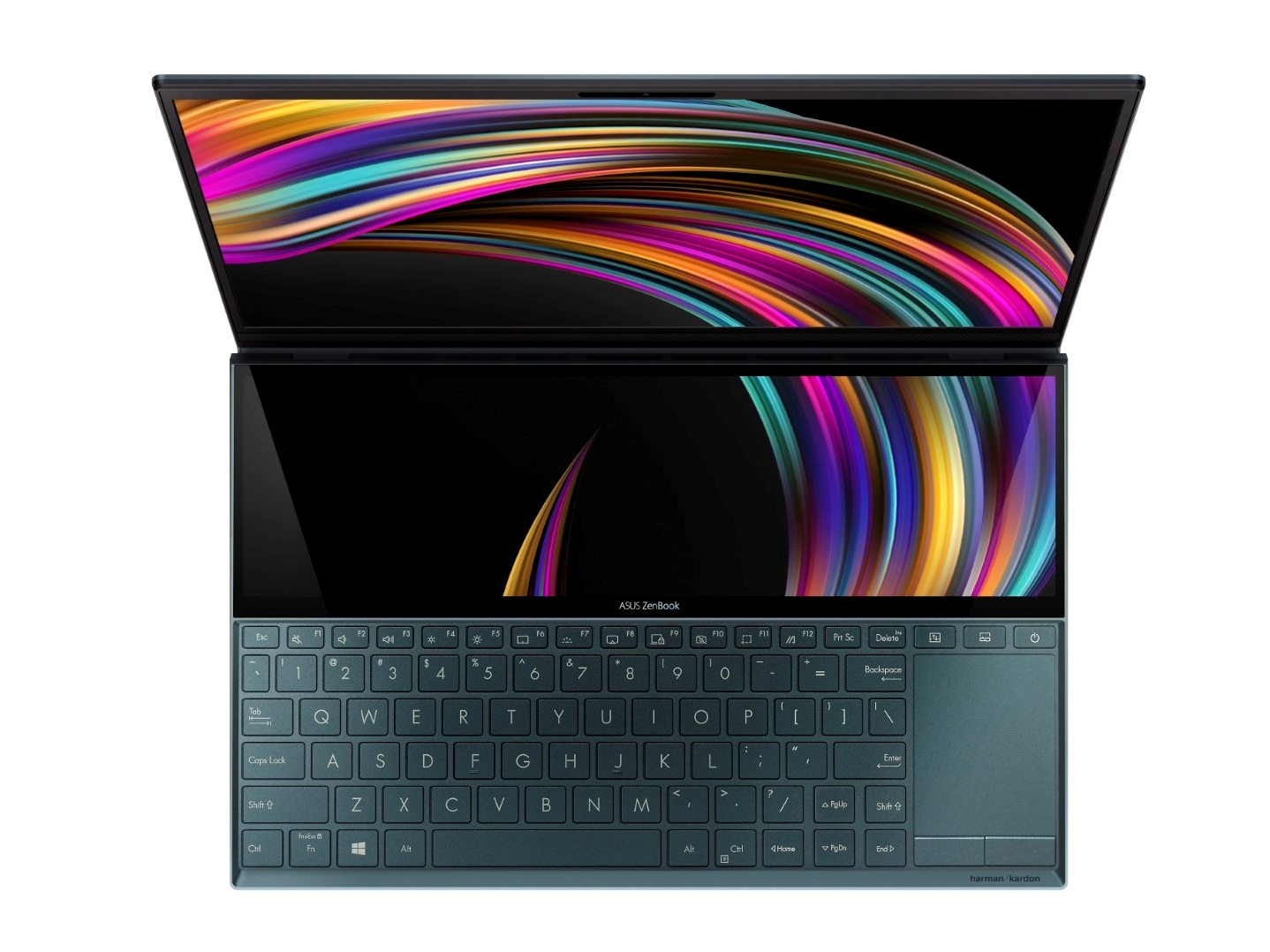 Laptop Asus ZenBook DUO UX481F 14 Inch IPS FHD, Support Screen 12.65 Inch IPS, Intel i7 10510U, 8 Gb RAM DDR3, SSD 500 Gb, nVidia GeForce MX250 2 Gb, Blue - imagine 2