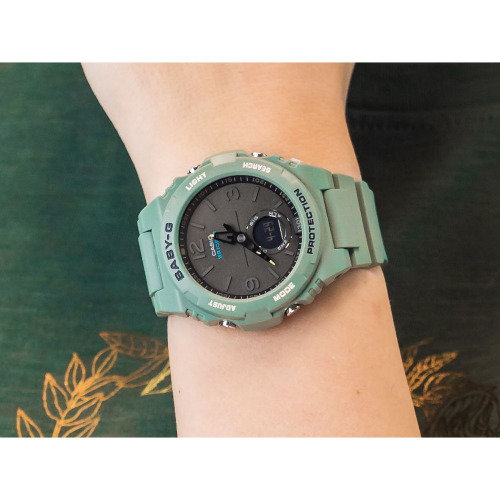 Ceas dama Casio Baby-G BGA-260-3AER, 42.4 mm, Quartz, Analog-Digital, Green/Black - imagine 2