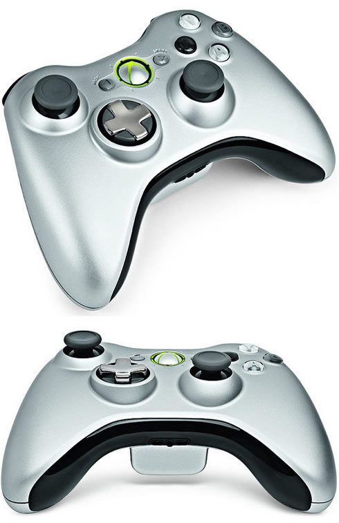 Controller Microsoft Xbox 360, Wireless, Silver Special Edition - imagine 2