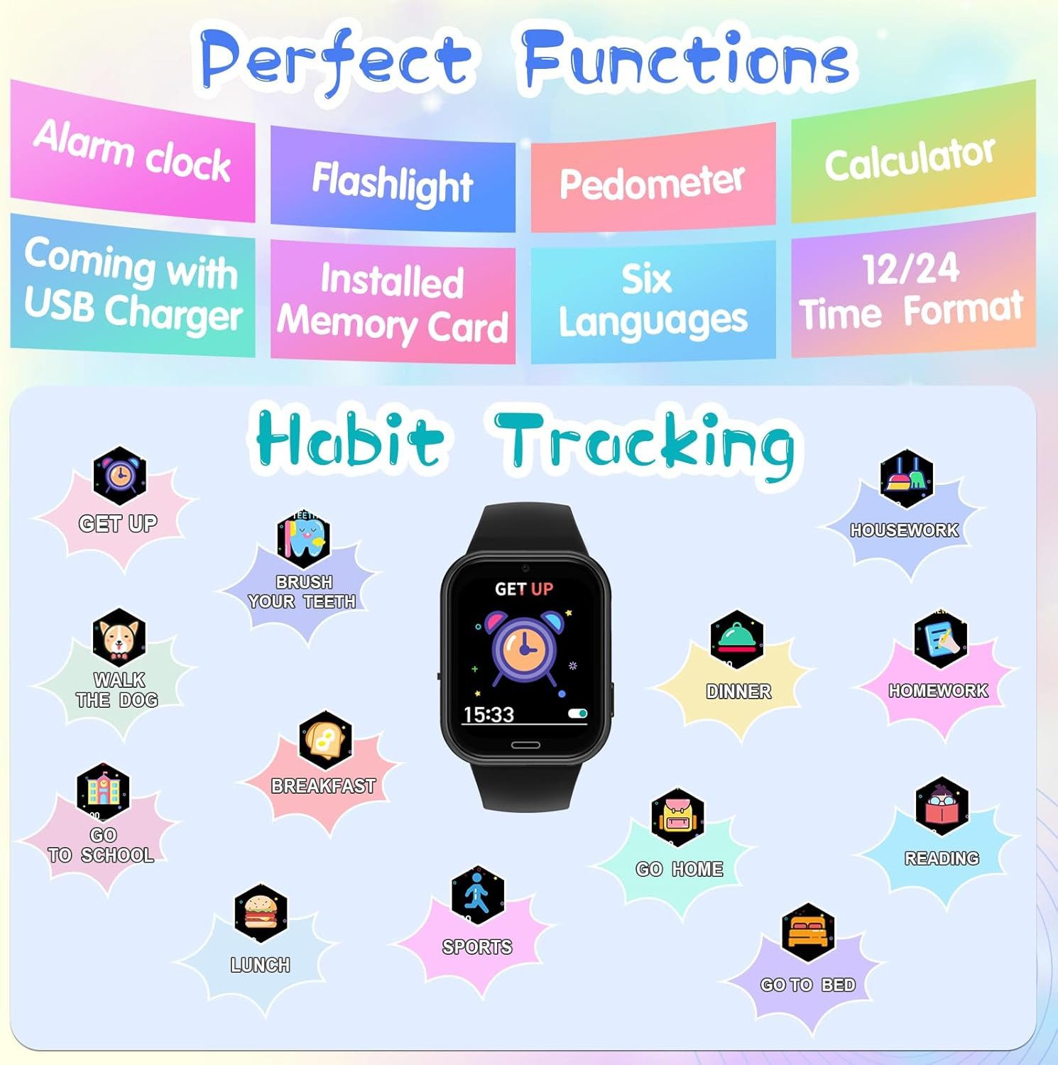 Smartwatch pentru copii Catgiff X53,Nano sim,Blue - imagine 2