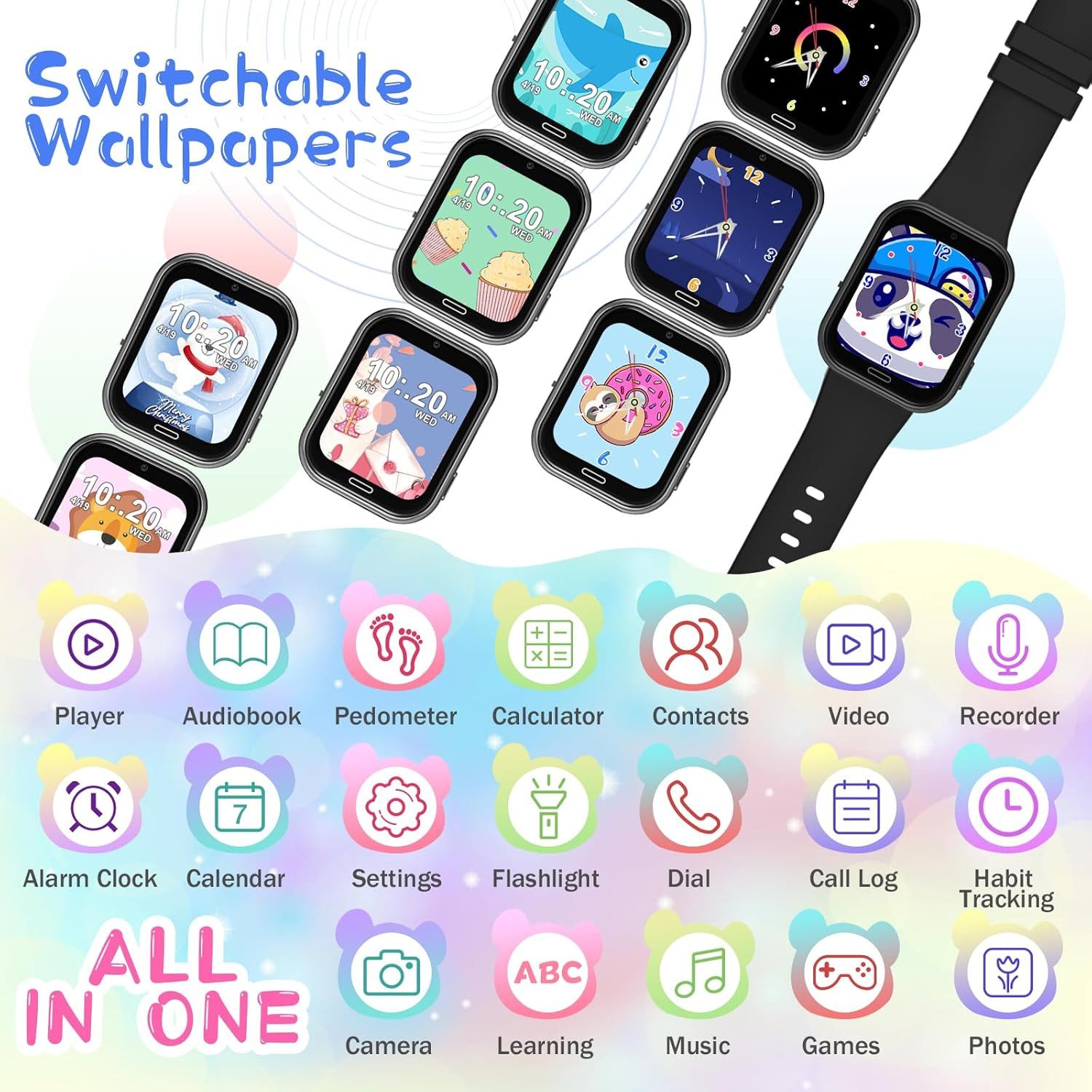 Smartwatch pentru copii Catgiff X53,Nano sim,Blue - imagine 4