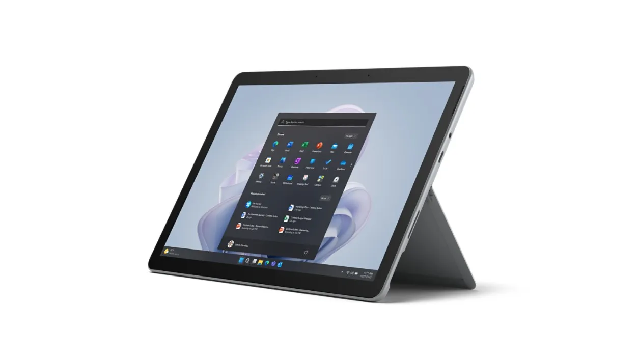 Tableta Microsoft Surface Go Model 1824, Ecran Touch 10 Inchi PixelSense, Intel Pentium Gold, 8 Gb Ram, 128 Gb SSD, Windows 11, QWERTZ, Silver - imagine 2