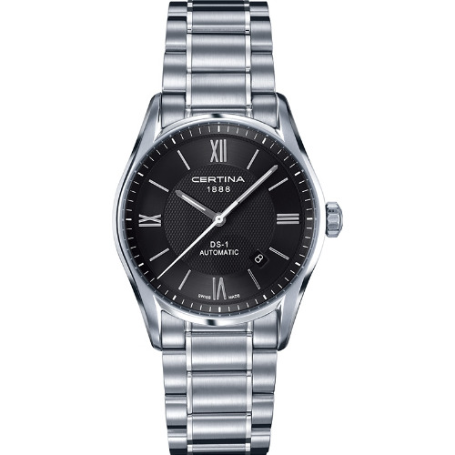 Ceas Barbatesc Certina DS-1 12BC1261262, 39mm, Automatic, Cristal Safir, WR 100 m, Otel Inoxidabil, Negru