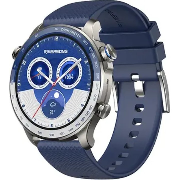 Smartwatch RIVERSONG Motive 10 GT, 1.43 inch, GPS, Amoled Display, Blue - imagine 2
